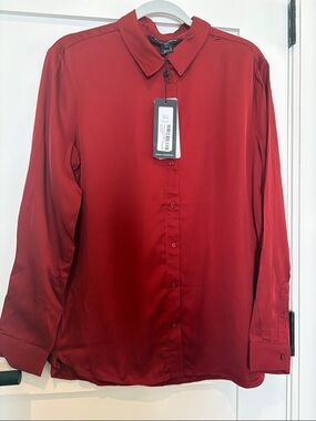 French connection ennis satin shirt